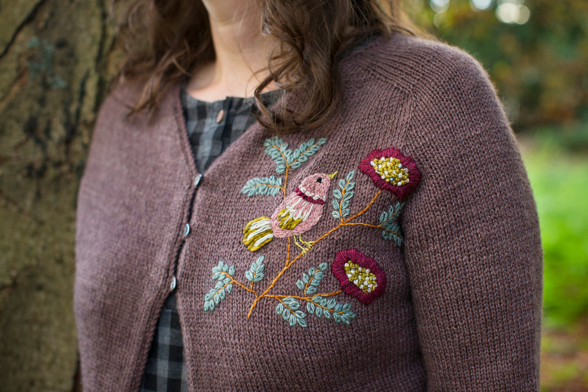 Interior pages of Embroidery on Knits by Judit Gummlich.