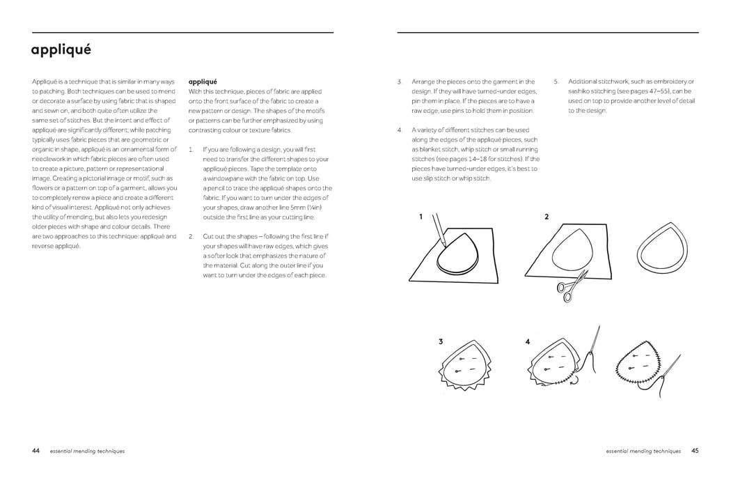 sample pages of visible mending book